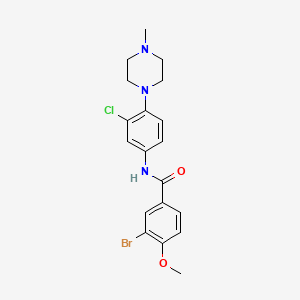 molecular formula C19H21BrClN3O2 B3500594 3-bromo-N-[3-chloro-4-(4-methyl-1-piperazinyl)phenyl]-4-methoxybenzamide 