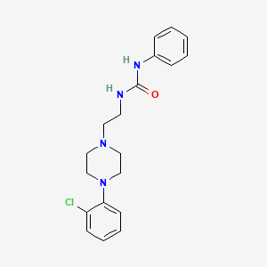 molecular formula C19H23ClN4O B3500635 N-{2-[4-(2-chlorophenyl)-1-piperazinyl]ethyl}-N'-phenylurea 