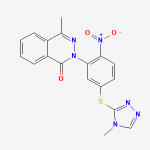 4-methyl-2-{5-[(4-methyl-4H-1,2,4-triazol-3-yl)thio]-2-nitrophenyl}-1(2H)-phthalazinone