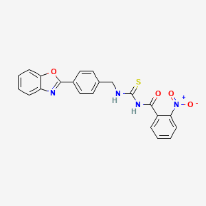 N-({[4-(1,3-benzoxazol-2-yl)benzyl]amino}carbonothioyl)-2-nitrobenzamide