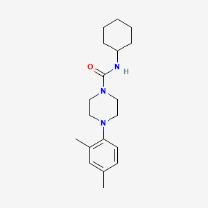 N-cyclohexyl-4-(2,4-dimethylphenyl)-1-piperazinecarboxamide