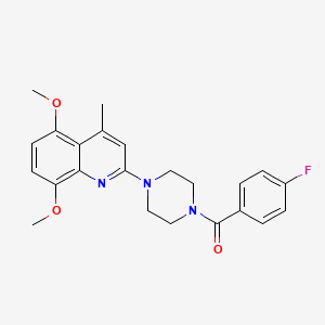 2-[4-(4-fluorobenzoyl)-1-piperazinyl]-5,8-dimethoxy-4-methylquinoline