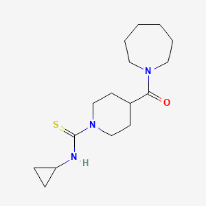 molecular formula C16H27N3OS B3500762 4-(1-azepanylcarbonyl)-N-cyclopropyl-1-piperidinecarbothioamide 