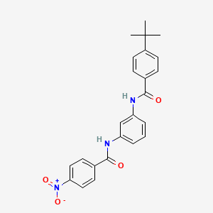 molecular formula C24H23N3O4 B3500792 4-tert-butyl-N-{3-[(4-nitrobenzoyl)amino]phenyl}benzamide 