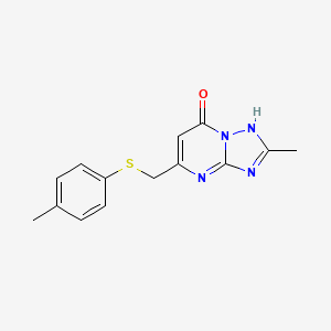 molecular formula C14H14N4OS B3500796 2-methyl-5-{[(4-methylphenyl)thio]methyl}[1,2,4]triazolo[1,5-a]pyrimidin-7(4H)-one 