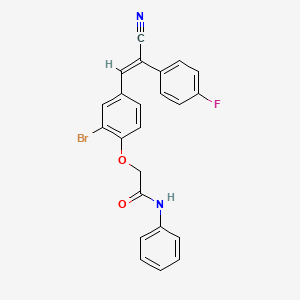 2-{2-bromo-4-[2-cyano-2-(4-fluorophenyl)vinyl]phenoxy}-N-phenylacetamide