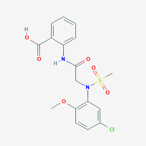 2-{[N-(5-chloro-2-methoxyphenyl)-N-(methylsulfonyl)glycyl]amino}benzoic acid