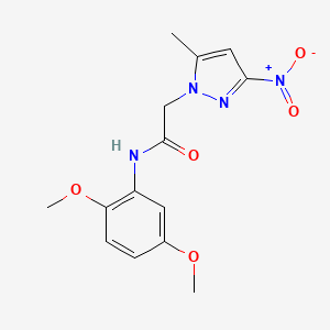 N-(2,5-dimethoxyphenyl)-2-(5-methyl-3-nitro-1H-pyrazol-1-yl)acetamide