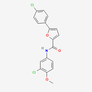 molecular formula C18H13Cl2NO3 B3500868 N-(3-chloro-4-methoxyphenyl)-5-(4-chlorophenyl)-2-furamide 