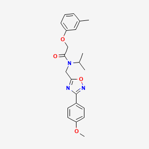 molecular formula C22H25N3O4 B3500889 N-isopropyl-N-{[3-(4-methoxyphenyl)-1,2,4-oxadiazol-5-yl]methyl}-2-(3-methylphenoxy)acetamide 