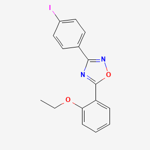 molecular formula C16H13IN2O2 B3500910 5-(2-ethoxyphenyl)-3-(4-iodophenyl)-1,2,4-oxadiazole 