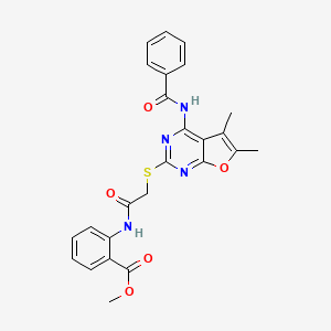 methyl 2-[({[4-(benzoylamino)-5,6-dimethylfuro[2,3-d]pyrimidin-2-yl]thio}acetyl)amino]benzoate