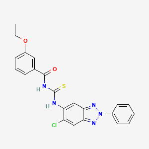 molecular formula C22H18ClN5O2S B3500934 N-{[(6-chloro-2-phenyl-2H-1,2,3-benzotriazol-5-yl)amino]carbonothioyl}-3-ethoxybenzamide 