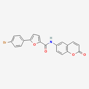 molecular formula C20H12BrNO4 B3500939 5-(4-bromophenyl)-N-(2-oxo-2H-chromen-6-yl)-2-furamide 