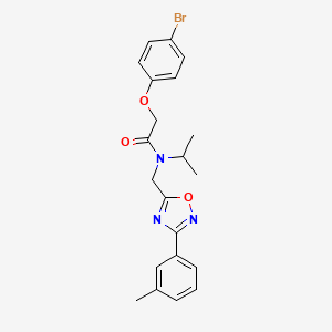 molecular formula C21H22BrN3O3 B3500948 2-(4-bromophenoxy)-N-isopropyl-N-{[3-(3-methylphenyl)-1,2,4-oxadiazol-5-yl]methyl}acetamide 