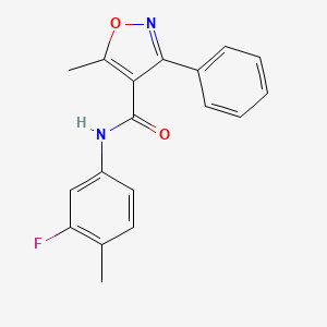 N-(3-fluoro-4-methylphenyl)-5-methyl-3-phenyl-4-isoxazolecarboxamide