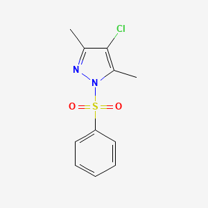 molecular formula C11H11ClN2O2S B3500959 4-chloro-3,5-dimethyl-1-(phenylsulfonyl)-1H-pyrazole 