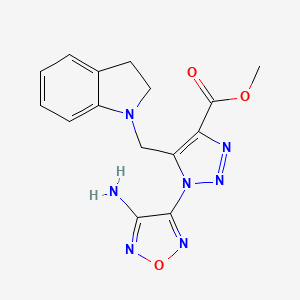 methyl 1-(4-amino-1,2,5-oxadiazol-3-yl)-5-(2,3-dihydro-1H-indol-1-ylmethyl)-1H-1,2,3-triazole-4-carboxylate