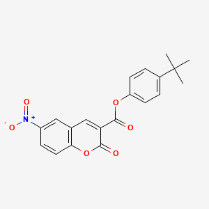 molecular formula C20H17NO6 B3500971 4-tert-butylphenyl 6-nitro-2-oxo-2H-chromene-3-carboxylate 