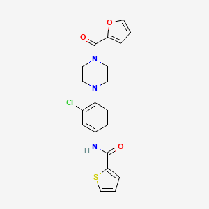 N-{3-chloro-4-[4-(2-furoyl)-1-piperazinyl]phenyl}-2-thiophenecarboxamide