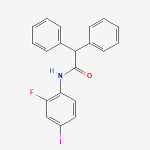 molecular formula C20H15FINO B3500987 N-(2-fluoro-4-iodophenyl)-2,2-diphenylacetamide 