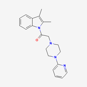 molecular formula C21H24N4O B3501096 2,3-dimethyl-1-{[4-(2-pyridinyl)-1-piperazinyl]acetyl}-1H-indole 