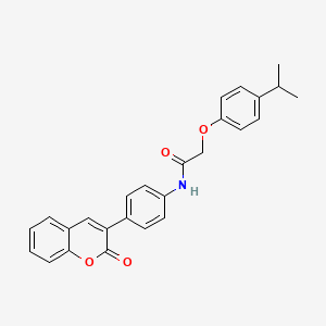 molecular formula C26H23NO4 B3501100 2-(4-isopropylphenoxy)-N-[4-(2-oxo-2H-chromen-3-yl)phenyl]acetamide 