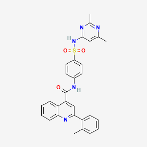 molecular formula C29H25N5O3S B3501110 N-(4-{[(2,6-dimethyl-4-pyrimidinyl)amino]sulfonyl}phenyl)-2-(2-methylphenyl)-4-quinolinecarboxamide 