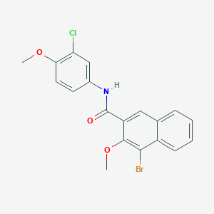 molecular formula C19H15BrClNO3 B3501116 4-bromo-N-(3-chloro-4-methoxyphenyl)-3-methoxy-2-naphthamide 