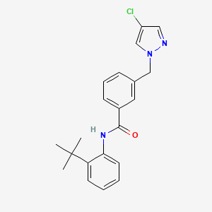 N-(2-tert-butylphenyl)-3-[(4-chloro-1H-pyrazol-1-yl)methyl]benzamide