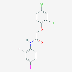 molecular formula C14H9Cl2FINO2 B3501154 2-(2,4-dichlorophenoxy)-N-(2-fluoro-4-iodophenyl)acetamide 