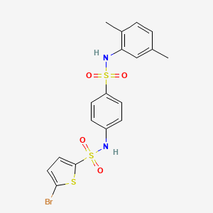 5-bromo-N-(4-{[(2,5-dimethylphenyl)amino]sulfonyl}phenyl)-2-thiophenesulfonamide