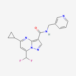 5-cyclopropyl-7-(difluoromethyl)-N-(3-pyridinylmethyl)pyrazolo[1,5-a]pyrimidine-3-carboxamide