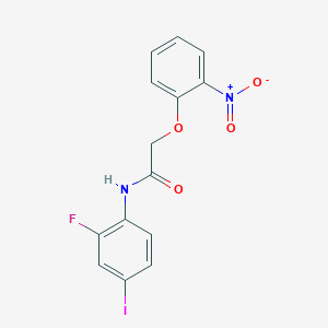 molecular formula C14H10FIN2O4 B3501183 N-(2-fluoro-4-iodophenyl)-2-(2-nitrophenoxy)acetamide 