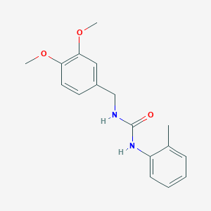 molecular formula C17H20N2O3 B3501193 N-(3,4-dimethoxybenzyl)-N'-(2-methylphenyl)urea 