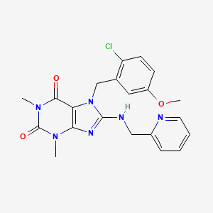 7-(2-chloro-5-methoxybenzyl)-1,3-dimethyl-8-[(2-pyridinylmethyl)amino]-3,7-dihydro-1H-purine-2,6-dione