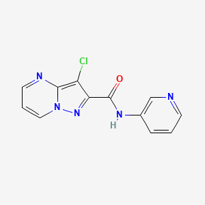 3-chloro-N-3-pyridinylpyrazolo[1,5-a]pyrimidine-2-carboxamide