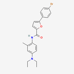 molecular formula C22H23BrN2O2 B3501263 5-(4-bromophenyl)-N-[4-(diethylamino)-2-methylphenyl]-2-furamide 