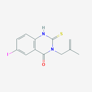 molecular formula C12H11IN2OS B3501292 6-iodo-2-mercapto-3-(2-methyl-2-propen-1-yl)-4(3H)-quinazolinone 