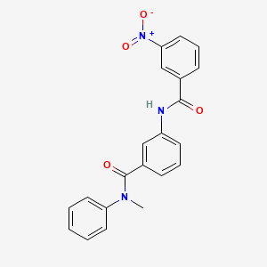 molecular formula C21H17N3O4 B3501300 N-(3-{[methyl(phenyl)amino]carbonyl}phenyl)-3-nitrobenzamide 