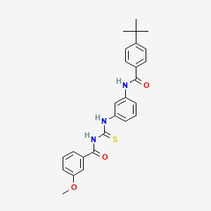 N-[({3-[(4-tert-butylbenzoyl)amino]phenyl}amino)carbonothioyl]-3-methoxybenzamide