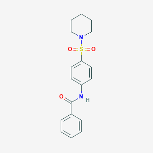 molecular formula C18H20N2O3S B350135 N-[4-(1-piperidinylsulfonyl)phenyl]benzamide CAS No. 332039-81-3
