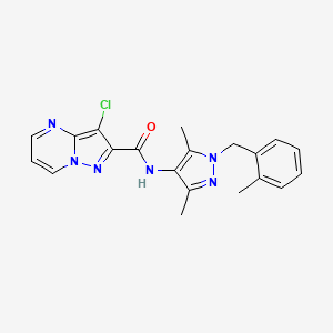 3-chloro-N-[3,5-dimethyl-1-(2-methylbenzyl)-1H-pyrazol-4-yl]pyrazolo[1,5-a]pyrimidine-2-carboxamide