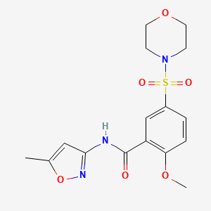2-methoxy-N-(5-methyl-3-isoxazolyl)-5-(4-morpholinylsulfonyl)benzamide