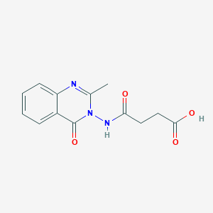 molecular formula C13H13N3O4 B3501361 4-[(2-methyl-4-oxo-3(4H)-quinazolinyl)amino]-4-oxobutanoic acid 