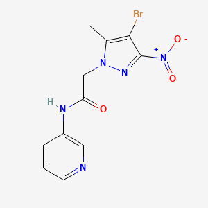 2-(4-bromo-5-methyl-3-nitro-1H-pyrazol-1-yl)-N-3-pyridinylacetamide