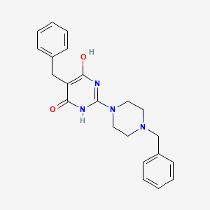 5-benzyl-2-(4-benzyl-1-piperazinyl)-6-hydroxy-4(3H)-pyrimidinone