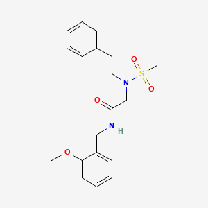 molecular formula C19H24N2O4S B3501385 N~1~-(2-methoxybenzyl)-N~2~-(methylsulfonyl)-N~2~-(2-phenylethyl)glycinamide 