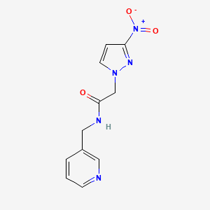 molecular formula C11H11N5O3 B3501399 2-(3-nitro-1H-pyrazol-1-yl)-N-(3-pyridinylmethyl)acetamide 