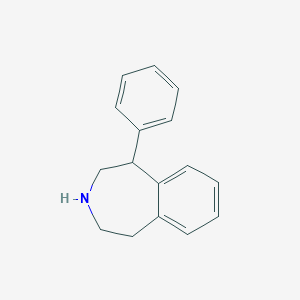 molecular formula C16H17N B350142 1-phenyl-2,3,4,5-tetrahydro-1H-3-benzazepine CAS No. 20390-68-5